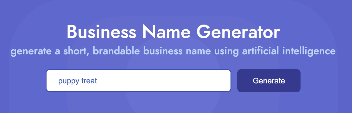 catchy website name generator